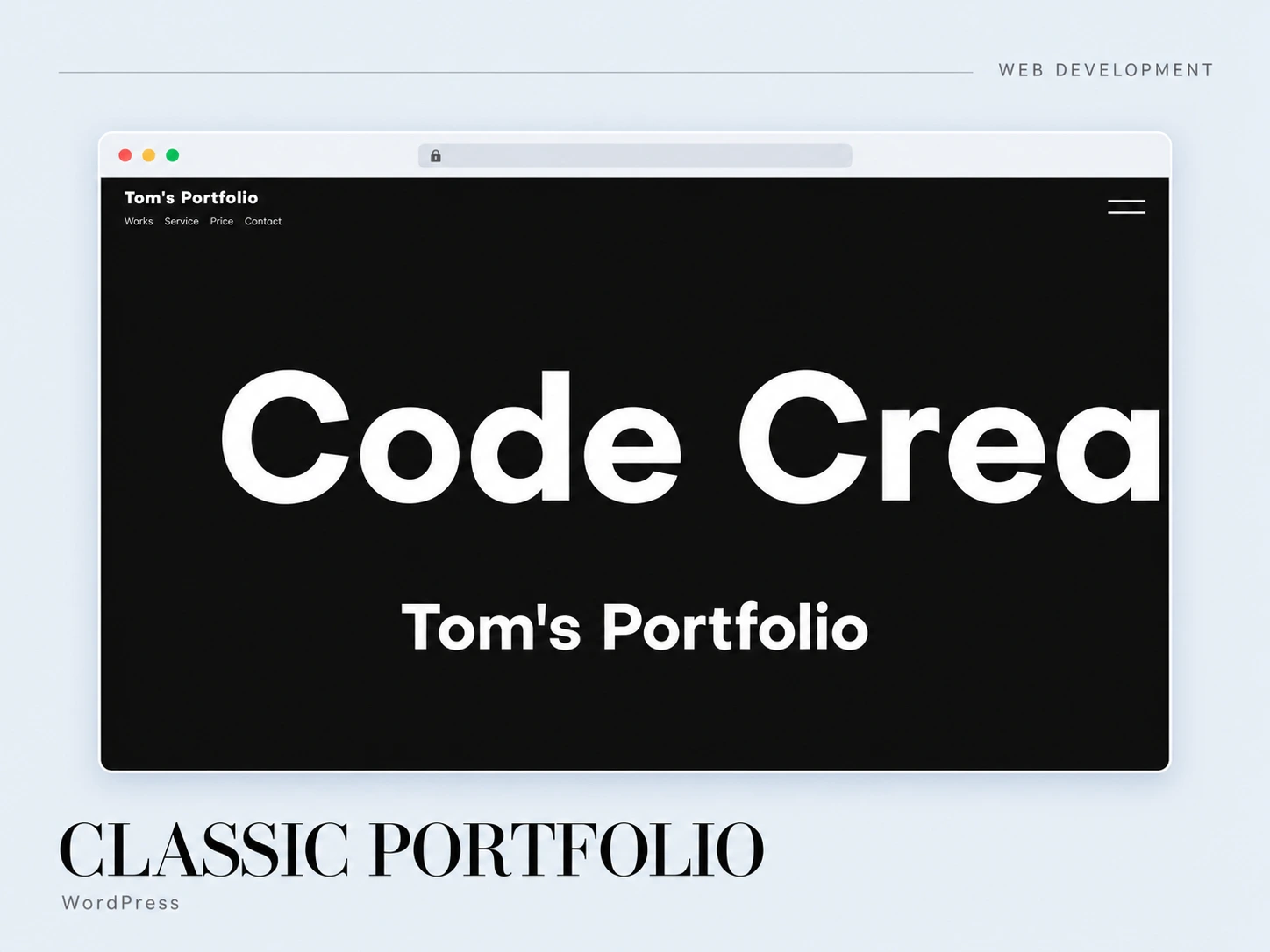 Classic Portfolioサイトの制作実績